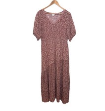 Sundance Boho Floral Maxi Dress Pink Size Medium 100% Cotton