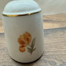 Porzellan Streuer Blumen Goldrand Vintage Ers...