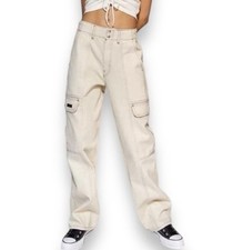 BDG Urban Outfitters Y2K Relaxed Skate Beige Women  s Cargo Jean Size 27