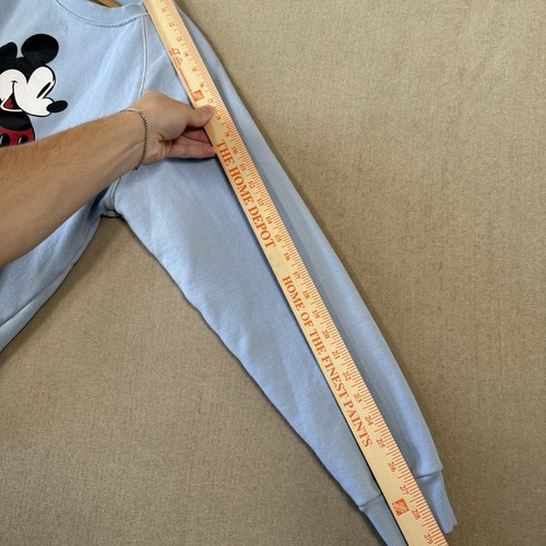 Disneyland Mickey Mouse Pullover Sweatshirt Size Medium Baby Blue Vintage Y2K - Foto 10 di 11