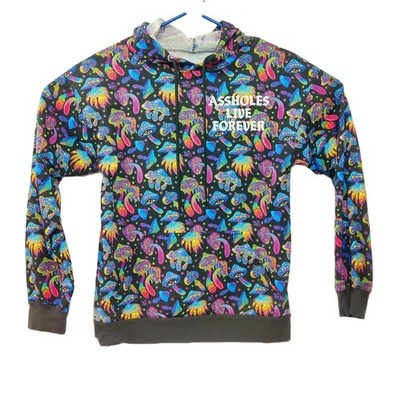 A**holes Live Forever ALF Rainbow Shroom Funky Mushroom Hoodie Adult Size Small