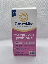 Renew Life Women's Care Probiotic 50 Billion CFU 30 Vegetarian Caps Exp. 02/2026