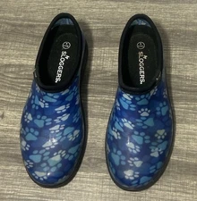 Sloggers Premium Clogs Womens Size 9 Gardening, Nursing Shoes Blue Mules Slip On