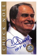 Chuck Noll Autographed HOF Signature Series Card Steelers 105475