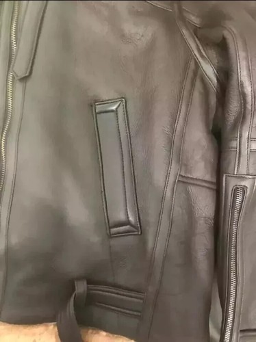 B3 RAF Men's Bomber Flying Aviator Fur Irvin Shearling Leather Jacket DUTY FREE - Picture 6 of 8