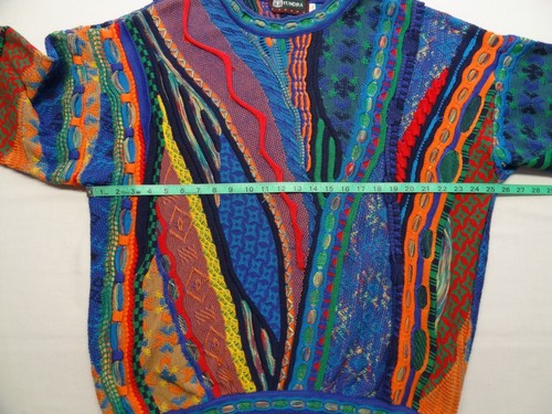 Maglione pullover Tundra Canada XL VINTAGE maglia arcobaleno maglione Biggie anni 90 hip hop cosby - Foto 5 di 19