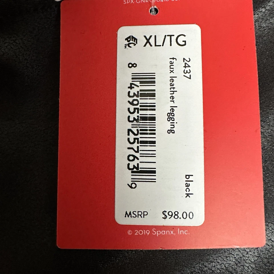 Leggings Spanx Imitación Cuero Negros XL Edgy Forma Cintura Elastizados NUEVOS CON ETIQUETAS NUEVOS Foto 4 de 4