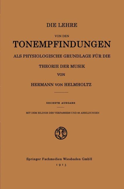 Thumbnail - Die Lehre Von Den Tonempfindungen Als Physiologische Grundlage Für Die
