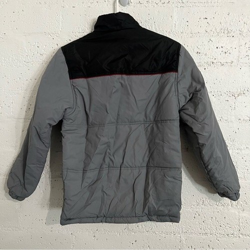 Athletic Works Boys Jacket L 10/12 Black Gray Red Reversible Winter Y11 - Picture 4 of 7