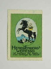 Publicité vinaigre Reklamemarke Weinessig Hengstenberg Esslingen am Neckar