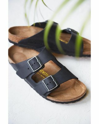 Birkenstock Black Arizona Birko Flor Arizona Sandals Narrow Width Size 41 New | eBay