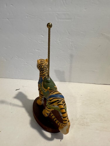 VTG Franklin Mint "Treasury of Carousel Art" Tiger Figurine 1988 READ - Picture 5 of 10