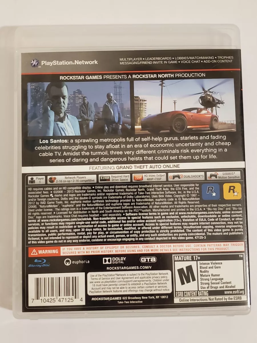 Grand Theft Auto V (PS3) Trophies