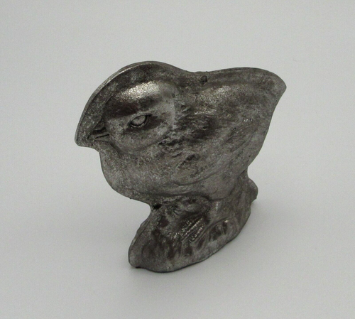VINTAGE STYLE FAUX TIN EASTER BABY CHICK CHOCOLATE COOKIE MOLD FIGURINE DÉCOR NE - Picture 10 of 11