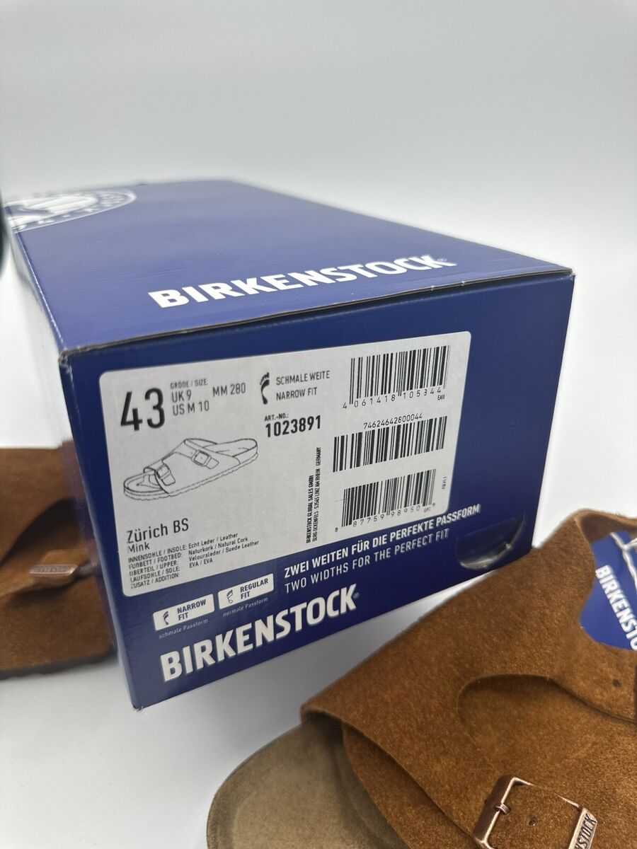 Birkenstock Zurich 43N Mink Brand New with Box 1023891 Men's Birkenstock Zurich 43N Mink Brand New with Box 1023891 Men's