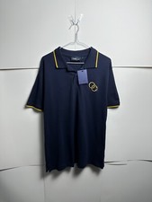 NWT Roberto Cavalli Class Woven Polo Shirt Cotton Blend Shirt Sz L