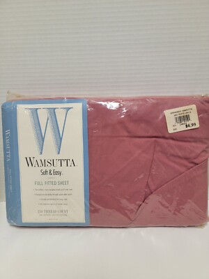 Wamsutta Soft & Easy Full Flat  Sheet 250 Thread Count Berry Color
