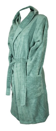 EMPORIO ARMANI Albornoz Mujer Capucha Cruzada de Rizo de Algodón Artículo - Imagen 7 de 9