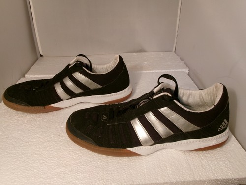 Vintage 2001 Adidas Top Sala Indoor Soccer Shoes Men Size 9 Silver/Black/White - Picture 2 of 12