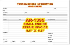 SMALL ENGINE REPAIR  INVOICE 2 or 3 PART CARBONLESS