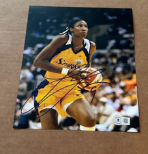 LISA LESLIE SIGNED LOS ANGELES SPARKS 8X10 PHOTO BECKETT COA AUTHENTIC #2