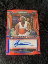 Abu Kigab 2022 Panini Prizm Draft Picks College Penmanship RC SP Auto Red /199
