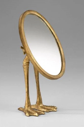 Whimsical Duck Leg Mirror Tabletop Vanity Gold Lodge Wildlife~ 03098 Cyan Design - Picture 3 of 3