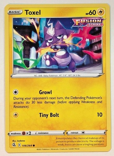 Pokemon Fusion Strike Toxel 106/198 NM/M