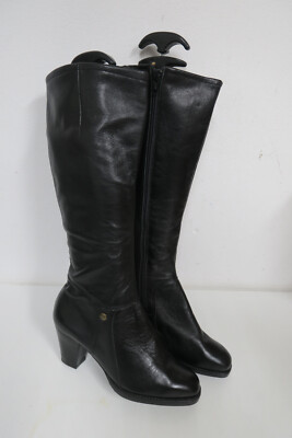 ISI Damen Stiefel in Echtleder Größe 6 - 39,5  Schwarz Vintage
