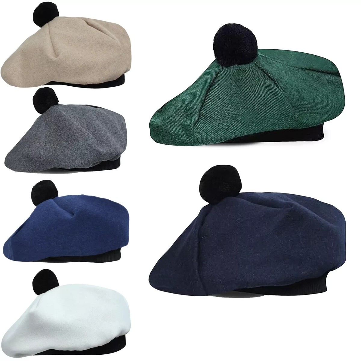 Chapeau De Noël Traditionnel En Tartan - Taille 40 X 30 Cm - Garniture Fourrure Et Pompon - Pour Adulte Et Grand Enfant