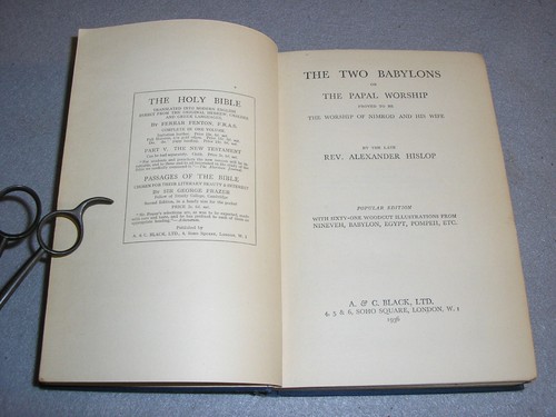 Antique Religion Theology Book Two Babylons Christianity Occultism Paganism 1936 - Foto 7 di 20