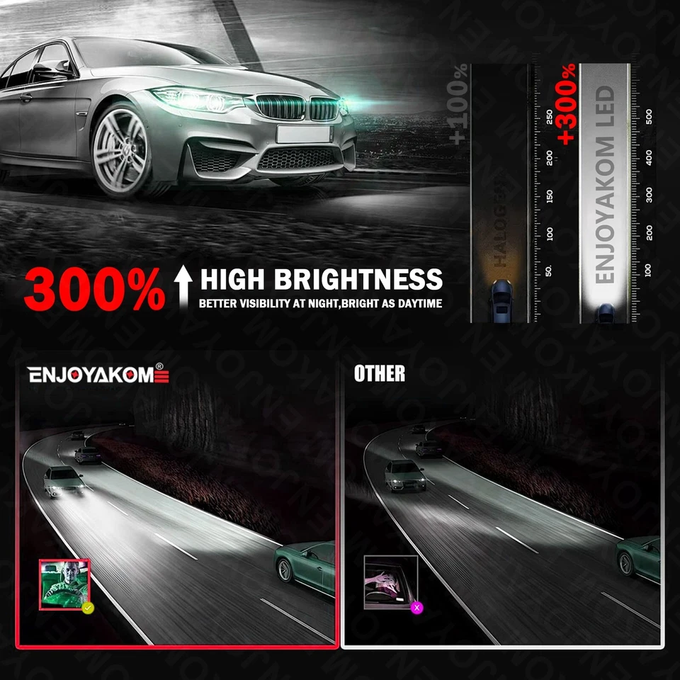 For Nissan Altima 2007-2018 4X LED Headlight Bulb High&Low Beam Combo Kit 6500K Foto 3 de 4