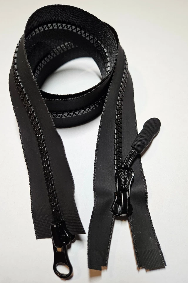 2-Wege wasserdichter Reißverschluß GROB mit Anhänger TPU teilbar 50 - 100 cm - Bild 2 von 4