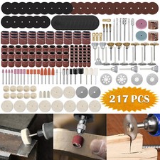 217x Rotary Tool Accessories Kit Sanding Polishing Grinding Cutting for Dremel