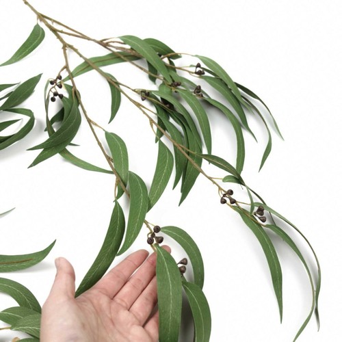 Eucalyptus Gumnut Long Spray 104cmH Artificial Australian Gum Native Flowers - Picture 6 of 8
