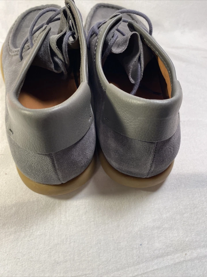 NUEVO Zapatos Kalso Earth Para Hombre Talla 11 Darby Gris Carbono Dk Taupe Gamuza Cuero Corbata Foto 4 de 4