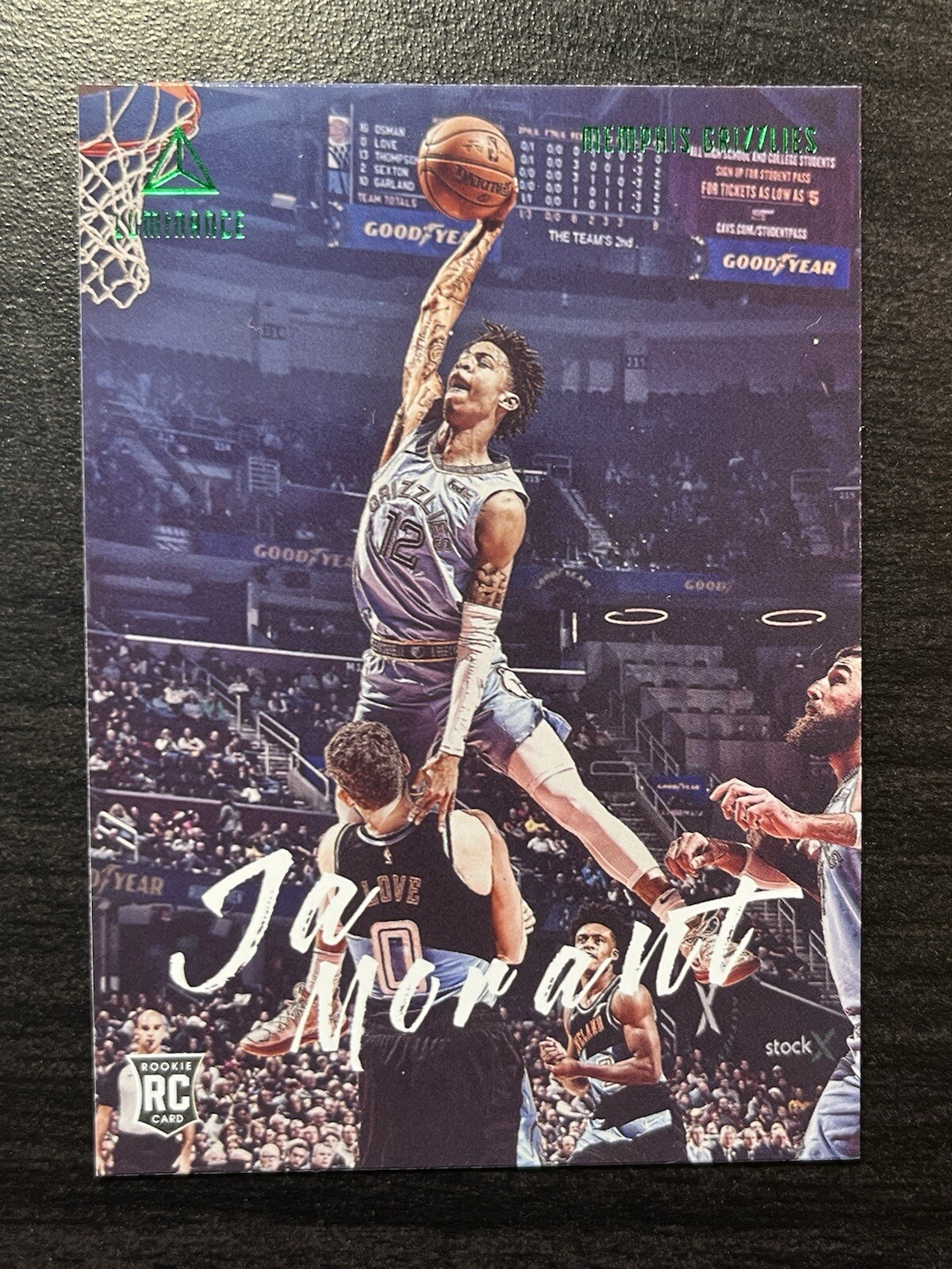 2019-20 Panini Chronicles Luminance #165 Ja Morant Green Parallel Rookie RC