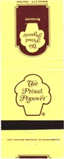 Boston MA Washington DC The Proud Popover Restaurant Vintage Matchbook Cover