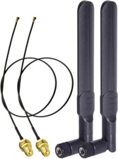 2x WiFi Antenna RP-SMA to U.FL MHF4 Cable 25cm for WiFi Adapter Laptop