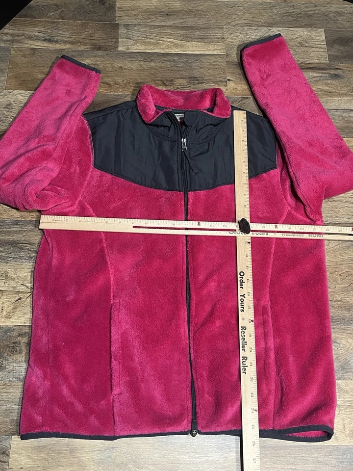 Chaqueta polar con cremallera Danskin Now talla XL (16/18) rosa/gris oscuro para mujer Foto 2 de 4