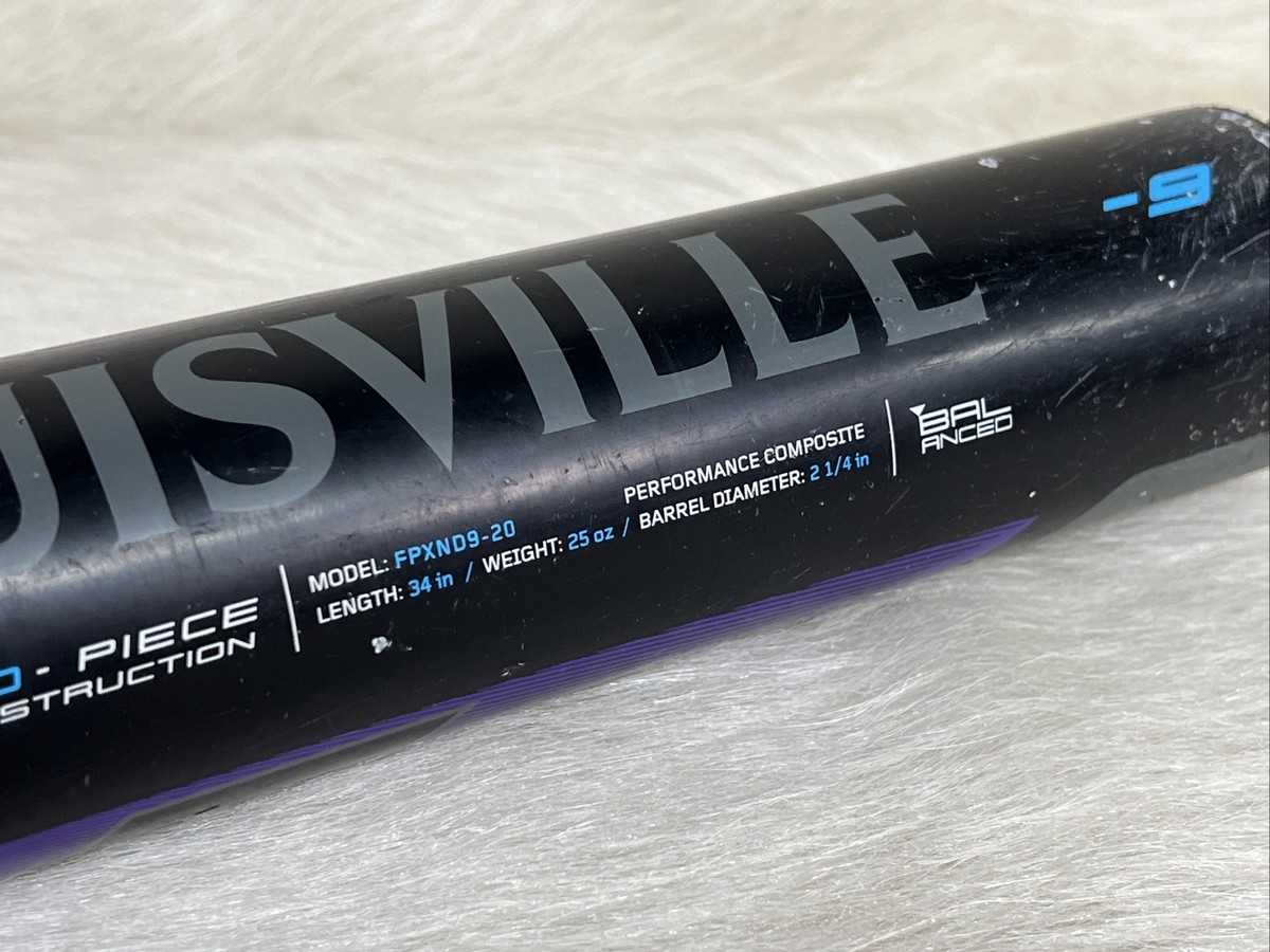 Batte De Softball Louisville Slugger XENO 34/25 - Drop 9, Composite Carbone, Neuve Sous Blister