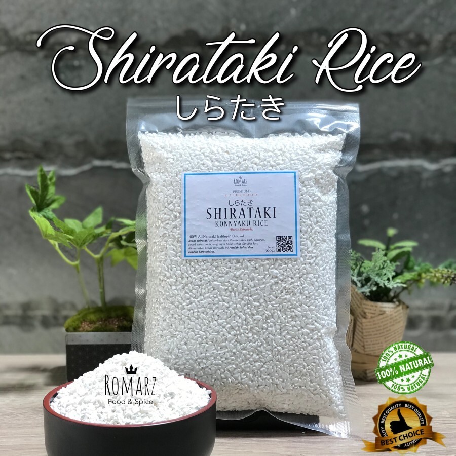 Arroz Konjac 100% Puro ARROZ SHIRATAKI / ARROZ KONJAC CERO CALORÍAS 250gr