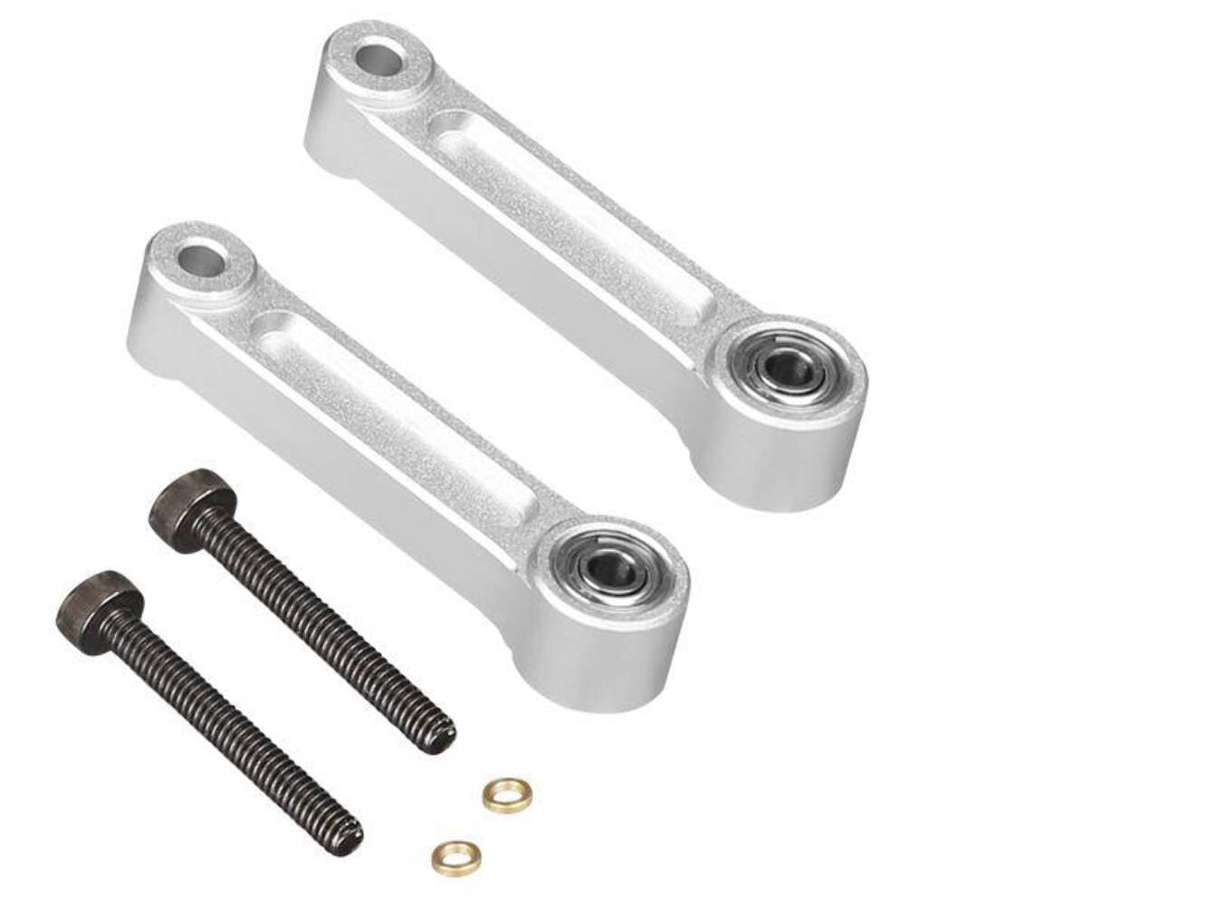 OMP M4 Swashplate Driver Arm Set (Silver) : OSHM4012S
