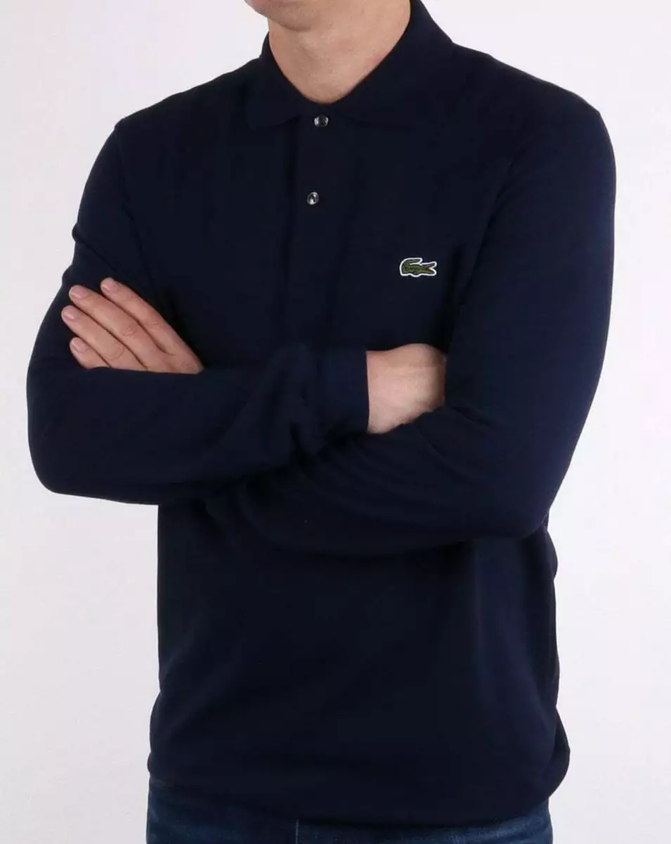 Lacoste Long Sleeve Polo Shirt Navy eBay