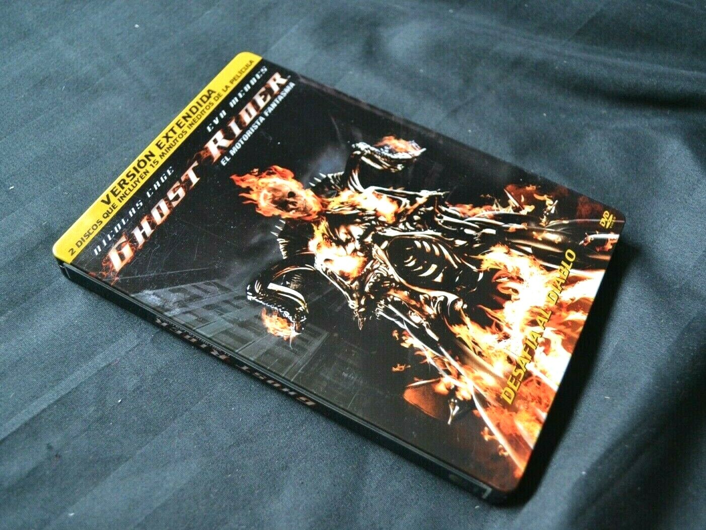 DVD Movie Marvel Ghost Rider 2007 Steelbook Spanish/English