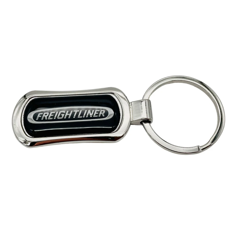 NEW - Freightliner Trucks Metal Chrome Keychain Key Tag FOB - semi, great gift! - Image 2 of 3