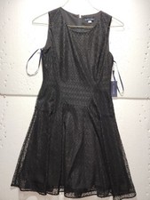 Tommy Hilfiger Dress Women Size 10 Black Layered Fashion Sleeveless Formal
