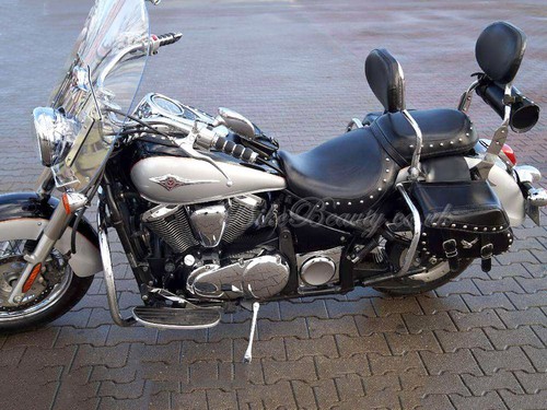 Posteriore Crash Barre per Kawasaki VN900 Vulcan,Cromo Protezioni,Bisaccia - Picture 5 of 11