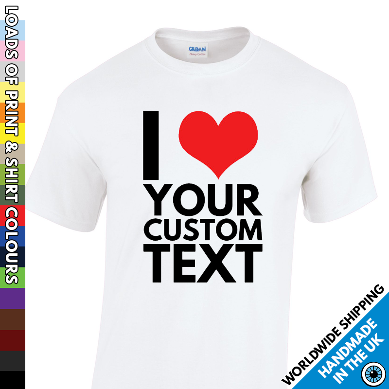 UNDERCOVER T shirt testuale personalizzata da uomo maglietta I Heart regalo personalizzato segreto Babbo Natale