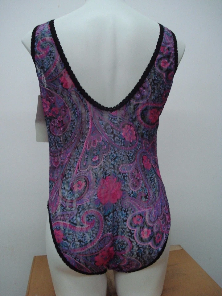 Lencería Nancy King Hecha en EE. UU. Peluche de Encaje Elástico Talla S/M Paisley #395C Foto 2 de 2